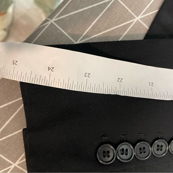 Bcbgmaxazria Black Wool blazer with satin bottom hem - Picture 14 of 15